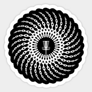 Disc Golf Basket Chains Sticker